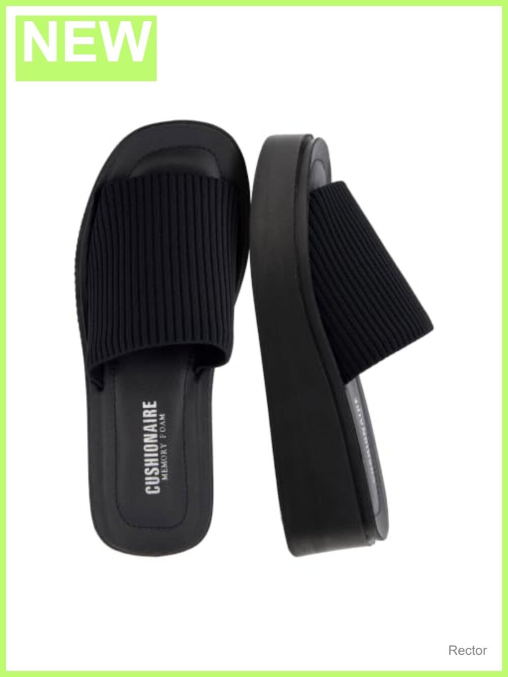 Cushionaire Knit Platform Wedge Sandals Memory Foam Slip-On Women's